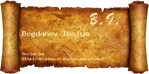 Bogdanov Ibolya névjegykártya